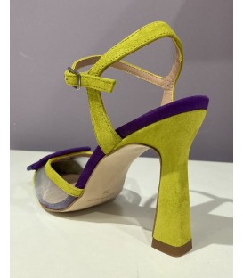 Zapato lima y violeta